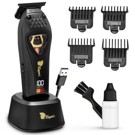 Fagaci Professional Zero Gapped Trimmer for Men, High Torque Vector Motor Cordless Beard Trimmer for Men, T Liners Professional Trimmers for Barbers with DLC Blades, Zero Gap Trimmers Barber T Blade
