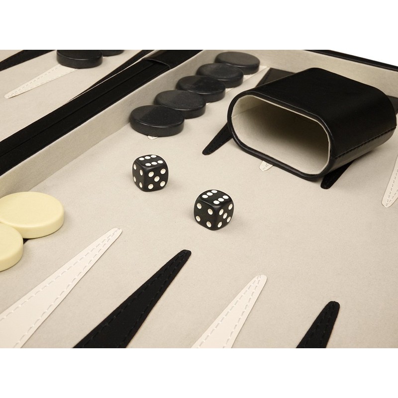 Middleton Games Deluxe Backgammon Board Set - (Black Attache Case)
