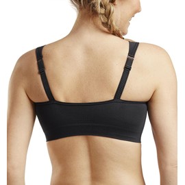 CAREFIX Anna Zip Front Post-Op Comfort Bra (3270),Large,Black - Black,Large