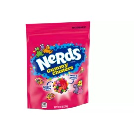 Rainbow Nerds Gummy Clusters Candy, Rainbow, Resealable 8 Ounce Bag