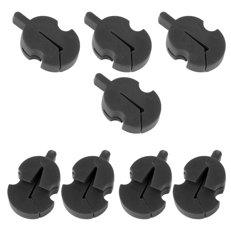 8Pcs Violin Mute Adjustable Rubber Silencer Single Hole Practice Parts