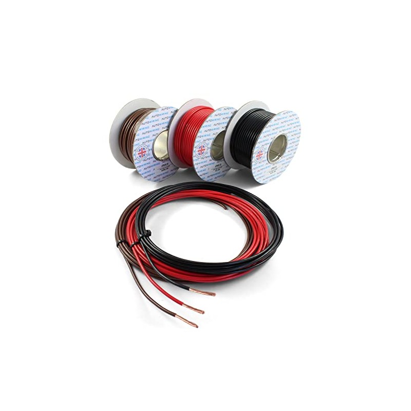50 AMP Rated 6mm² Single Core Stranded Copper Cable 12v