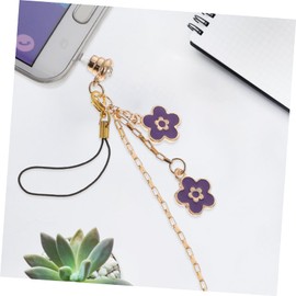 Housoutil 2pcs Flower Pendant Earphone Dust Plugs Adorable Headphone Jack Covers for Mobile Devices Lightweight Design Decorative Accessory for Phones