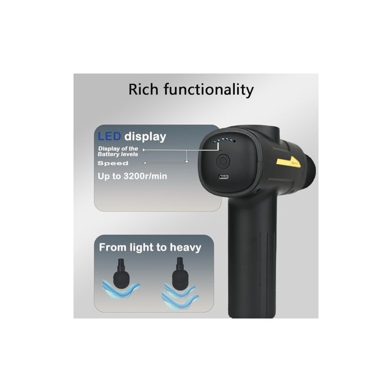 Hqynss Hqynss Deep Tissue Massage Gun: Muscle Percussion Massager with