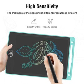 [2 Pack] 8.5 Inch Reusable Colorful LCD Writing Tablet Ewriter,TIQUS Doodle Drawing Pad Game Playing Board, Teacher Planner Bulletin Notepad Board with Stylus - Light Blue