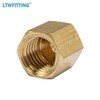 LTWFITTING 1/8-Inch Brass Compression Sleeves Ferrule with 1/8-Inch Compression Nut,