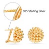 LeCalla 925 Sterling Silver Omega Back Earrings Jewelry Medium Large