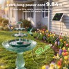 AISITIN 6.5W Solar Bird Bath Fountain, 3-Tiered Waterfall, DIY Detachable