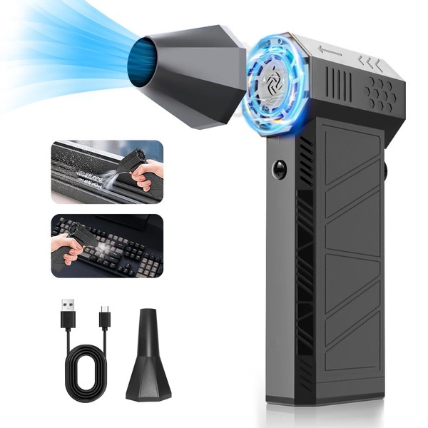 Electric Air Duster, Blower, Car Wash, Powerful Stepless Air Flow