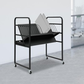 Tablet Mobile Charging Cart 16-Position Laptop and Tablet Open Charging Station with Wheels Mobile Storage Cart Easy Access Slots Removable Dividers 26" W X15 D X 31" H (16 Slots)