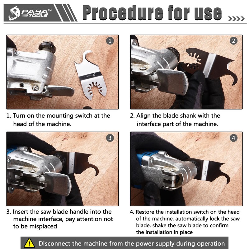 PAYA TOOLS Multitool Saw Blades, Oscillating Multi Tool Hook Knife
