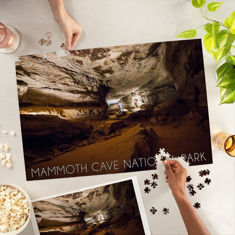 Lantern Press Mammoth Cave, Kentucky, Cave Interior 1000 Piece Jigsaw