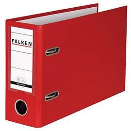 Original Falken PP-Color plastic folder special format. 8 cm wide DIN A5 landscape with changeable window red account statement ring binder file folder letter file office folder plastic folder