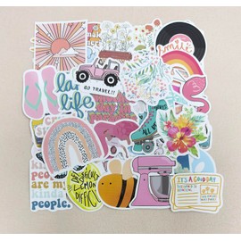 SOWAKA 100 Pcs Cute Stickers for Water Bottles Sunshine Theme Vinyl Waterproof Self Adhesive Labels Packs for DIY Crafting ProjectScrapbooking Diary Computer Laptop Suitcase Luggage Skateboard (B)