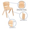 Flash Furniture Whitney 2 Pack Natural Plastic Stackable School Chair