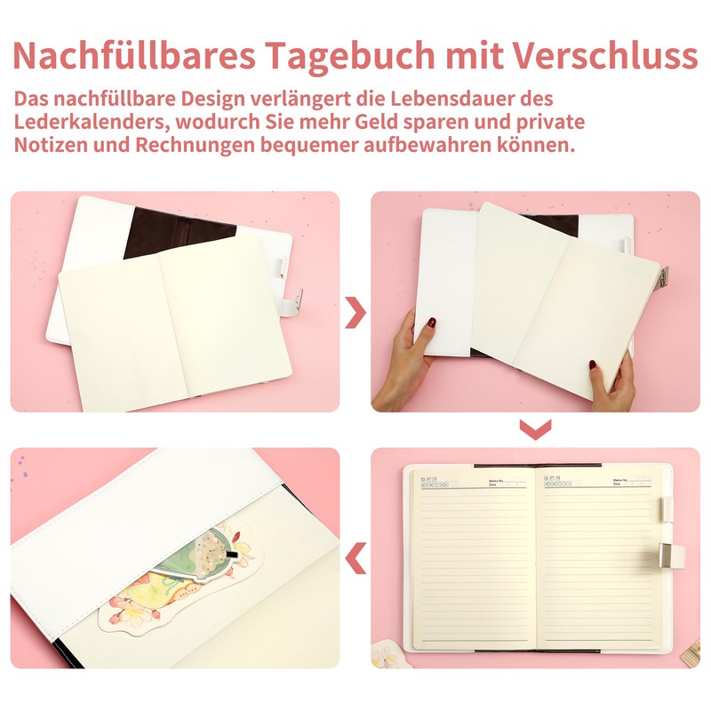 CAGIE Girls' Diary with Lock Gift for 8 9 10