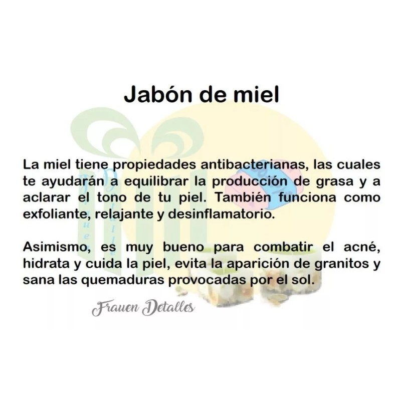 FRAUEN DETALLES Set De Jabones Artesanales De Miel