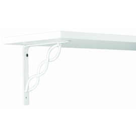 John Sterling Scroll Style Decorative Shelf Bracket, 6-inch, Warm White, RP-0091-6WT