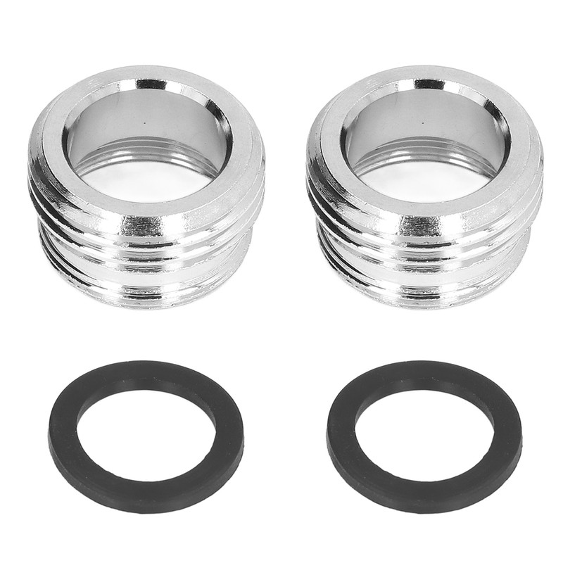 2 Sets Faucet Adapter Straight Thread 15/16in Male 27/32in Female