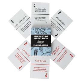 Lingo French Street Food Playing Cards | French Steet Food Recipes & Tips Travel Flashcard Deck