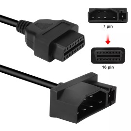 Cahuczlhoz For Ford 7 pin OBD1 to OBD2 Adapter Code Reader Scanner Check Engine Repair Tool