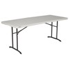 Lifetime Commercial Fold-in-Half Table, 6-Foot, Almond