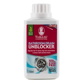 Tableau Bathroom Drain Unblocker 250ml. Acid free formula dissolves hair and breaks down soap scum, (TBDU)