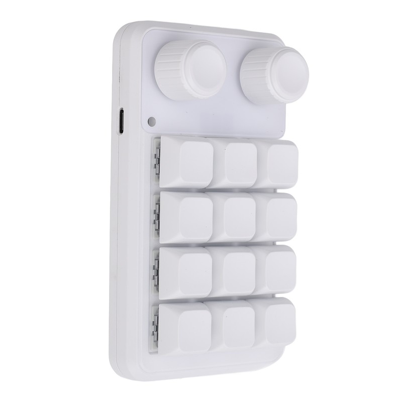 12 Keys Small Keyboard with Dual Knobs and RGB Light