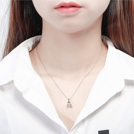 DIOWUS Letter A Necklace For Women Men (Champagne gold)