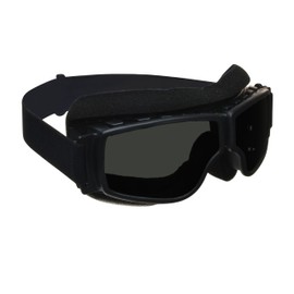 Motorcycle Biker Goggles Over Glasses with Polycarbonate Safety Smoke Lenses. Extra Large Microfiber Cleaning Case Included