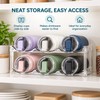Stackable Water Bottle Organizer Rack, 2 Tier Clear Plastic Holder
