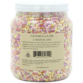 India Tree Nature's Colors Sprinkles, Carnival Mix, 2.9-Pound