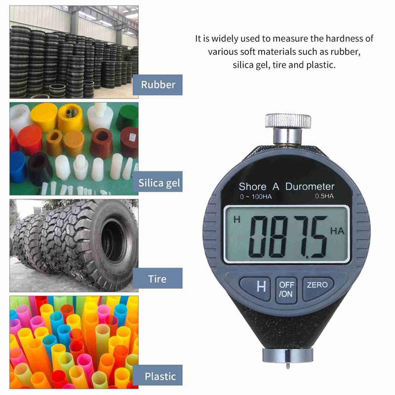 Portable 0-100HA Shore A Hardness Tester Meter Digital Durometer Scale