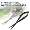 AIMALL quarium Grass Tank Trimming Shears - Black Stainless Steel