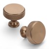 Asidrama 20 Pack Champagne Bronze Kitchen Cabinet Knobs Knurled Dresser
