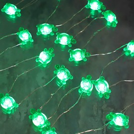 Crystal Club Ocean Themed String Lights - Nautical Battery Operated LED Fairy Lights with Remote and Timer - Sea Turtles Decor Indoor Light for Bedroom Living Room Birthday Party Decorations