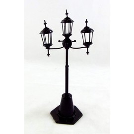 Dollhouse Miniature Three Light Street Lamp - Non working