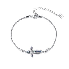 ONEFINITY Cross Bracelet 925 Sterling Silver Cross Bracelet Jewellery Gifts for Women Girls