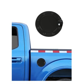 DSWSQ Fit for 2015-2020 Ford F-150 Fuel Gas Filler Tank Door Cap Cover, Gas Tank Cap Fuel Filler Door Cover Trim Exterior Accessories, Black