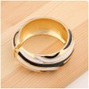 Wotfim Chunky Gold Bangle Bracelets for Women Enamel Zebra-Print Cuff