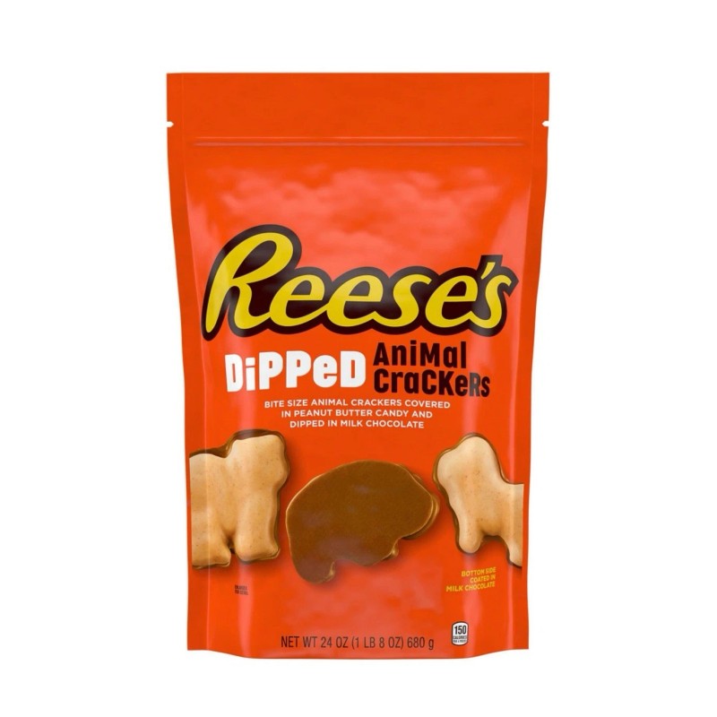 Reese's Milk Chocolate Peanut Butter Dipped Animal Crackers, 2 x