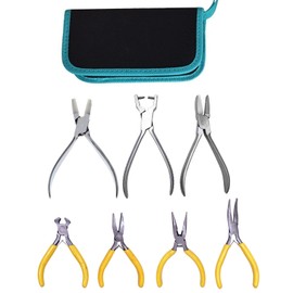 TUOREN 7Pieces Woodwind Instrument Repair Spring Needle Removing Pliers Kit for Flute Clarinet Saxophone