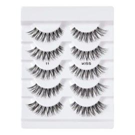 Pack x5 Pares Pestañas Postizas Ligeras Kiss So Wispy