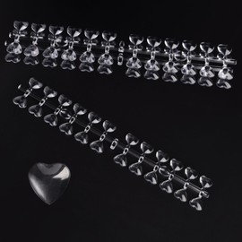 KADS False Nail Display Tips Nail Color Display Chart Nail Display Card Sticks for Colorful Nail Polish DIY Training Practicing Displaying (48Pcs Heart Shape)