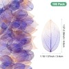M METERXITY 100-Pack Skeleton Leaves, Natural Rubber Tree Dried Pressed
