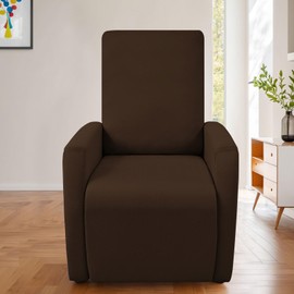 Small Recliner Chair Covers Waterproof, 4 Pieces Lazyboy Recliner Chair Cover, Stretch Recliner Slip Cover Recliner Slipcovers-Dark Brown