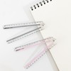 4Pack Folding Ruler Transparent 30cm 300mm Folding Ruler Clear (Multicolor-4Pcs)