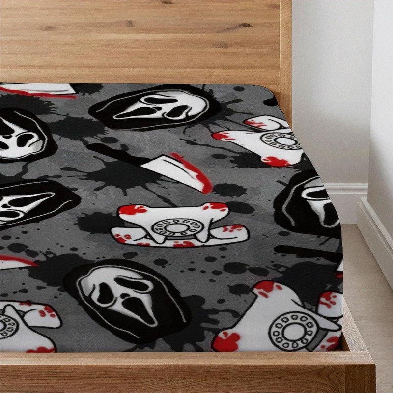 Allenjoy Full Size Fright Call Fitted Sheet Horror Film Bed