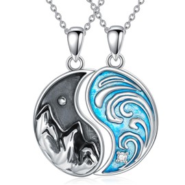 AXELUNA Mountain Sea Couple Necklace