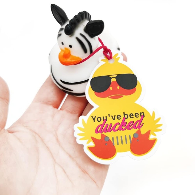 Waxvery Duck Tags,You've Been Ducked, Cute Yellow Duck and Black